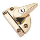 Smith & Locke Sash Window Fastener Polished Brass 64mm x 32mm