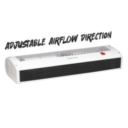 TCP  3kW Electric Wall or Ceiling-Mounted Air Curtain White