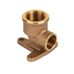 Endex  Brass End Feed Adapting 90° Wall Plate Elbow 15mm x 1/2"