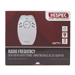 Hispec HSSA/DAK/RF10-PRO Mains Interlinked Radio Frequency Deaf Aid Kit with Strobe & Vibrating Pad