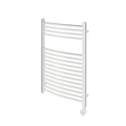 Flomasta 800mm x 600mm 853BTU Chrome Curved Electric Towel Radiator