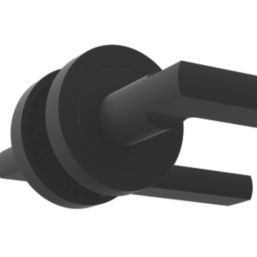 Cooke & Lewis Murlough Fire Rated Lever on Rose Handle Pair Matt Black