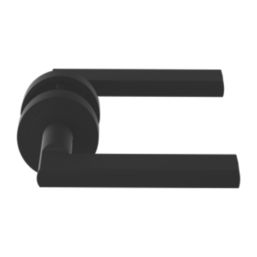 Cooke & Lewis Murlough Fire Rated Lever on Rose Handle Pair Matt Black