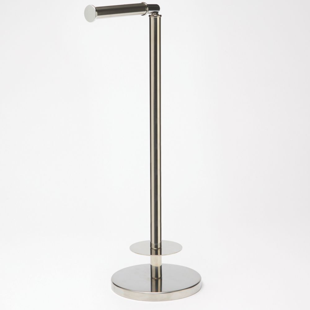 Ormara FloorMounted Toilet Roll Holder ChromePlated Screwfix