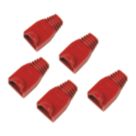 Labgear RJ45 PVC Boots 8mm Red 5 Pack