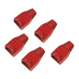 Labgear RJ45 PVC Boots 8mm Red 5 Pack