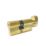 Smith & Locke  6-Pin Cylinder Thumbturn Lock 45-50 (95mm) Polished Brass