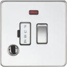 Knightsbridge  13A Switched Fused Spur & Flex Outlet with LED Polished Chrome