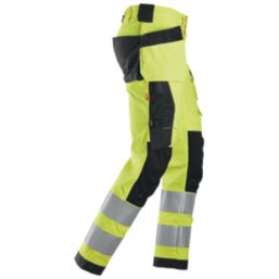 Snickers 6243 Hi-Vis Work Trousers Yellow 38" W 32" L