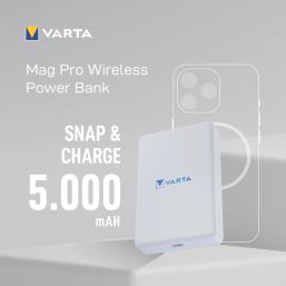 Varta Mag Pro 5000mAh Wireless Charger White