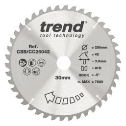 Trend CSB/CC25042 Wood Circular Saw Blade 250mm x 30mm 42T