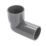 FloPlast Solvent Weld Conversion Bend 90° Anthracite Grey 32mm 5 Pack