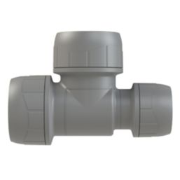 PolyPlumb Enhanced  Plastic Push-Fit Reducing Tee 22mm x 15mm x 22mm