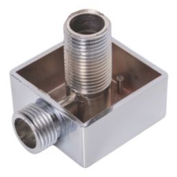 ETAL Veda Square Shower Wall Outlet Elbow Chrome 53mm