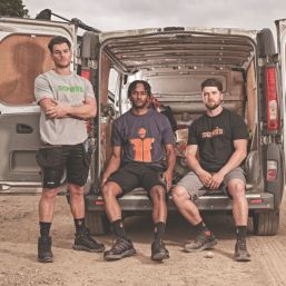 Scruffs Houghton Worker Short Sleeve T-Shirts Grey / Navy / Black Small 41" Chest 3 Pack