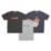 Scruffs Houghton Worker Short Sleeve T-Shirts Grey / Navy / Black Small 41" Chest 3 Pack