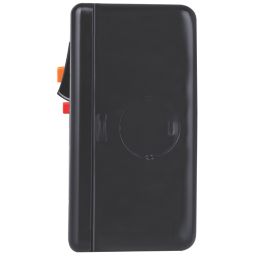 British General  Black 13A 2-Gang SP Switched Metal Clad Type A RCD Socket On/Off Indicator with Colour-Matched Inserts