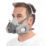 3M 6002KIT-1 One Size Half Face Respirator Kit with Replaceable Filters A1-P2 7 Piece Set
