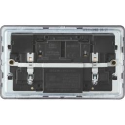 Knightsbridge  13A 2-Gang SP Switched Socket + 4.0A 20W 2-Outlet Type A & C USB Charger Matt Black with Black Inserts