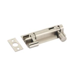 Smith & Locke Necked Door Bolt Satin Nickel 63mm