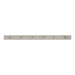 Essentials 6-Hook Straight Hook Rail Satin Stainless Steel 685mm x 45mm