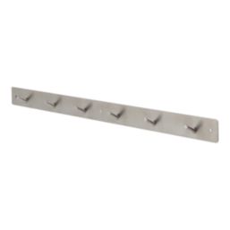 Essentials 6-Hook Straight Hook Rail Satin Stainless Steel 685mm x 45mm