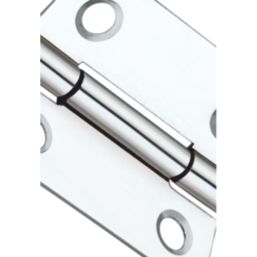 Smith & Locke Polished Chrome  Door Hinge 38mm x 30mm 2 Pack