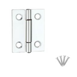Smith & Locke Polished Chrome  Door Hinge 38mm x 30mm 2 Pack