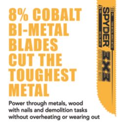 Spyder 3x3  Multi-Material Reciprocating Saw Blade 150mm