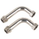 JG Speedfit Manifold Connectors Chrome 2 Pack