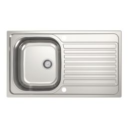 Jabiri Compact 1 Bowl  Satin Stainless Steel Sink 600mm x 500mm