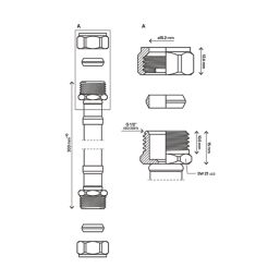 Flomasta Straight Flexible Compression Hose 15mm x 15mm x 300mm