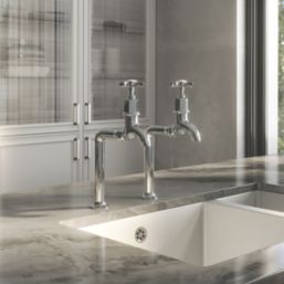 ETAL Alton Bib Cross Head Taps Chrome 1 Pair
