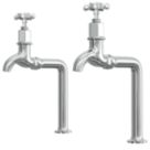 ETAL Alton Bib Cross Head Taps Chrome 1 Pair