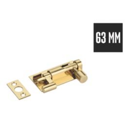 Smith & Locke Necked Door Bolt Brass-Effect 63mm