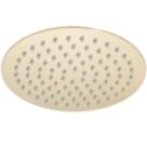 Highlife Bathrooms  Swivel & Tilt Round Rainfall Shower Head Brushed Brass 200mm