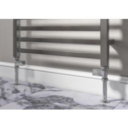 ETAL Swelt 15mm x 1/2" Chrome Straight Designer Manual Radiator Valve Head & Body  2 Pack