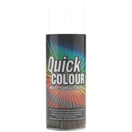 Quick Colour Spray Paint Gloss White 400ml