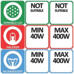 Varilight V-Dim 1-Gang 2-Way  Dimmer Switch  Satin Chrome