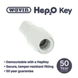 Hep2O  Plastic Push-Fit Stem Coupler F 15mm x M 22mm