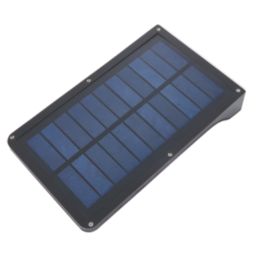 LAP Snape Outdoor LED Solar-Powered Floodlight With PIR Sensor Matt Black 400lm