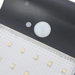 LAP Snape Outdoor LED Solar-Powered Floodlight With PIR Sensor Matt Black 400lm