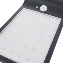 LAP Snape Outdoor LED Solar-Powered Floodlight With PIR Sensor Matt Black 400lm