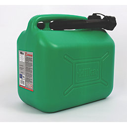 Hilka Pro-Craft Plastic Fuel Can Green 10Ltr