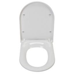 Croydex Malo Soft-Close with Quick-Release Toilet Seat Thermoset Plastic White