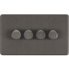 Knightsbridge  4-Gang 2-Way LED Intelligent Dimmer Switch  Smoked Bronze