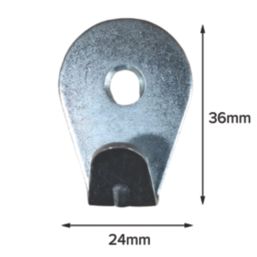 Corefix One Medium Duty Universal Wall Hooks Silver 2 Pack