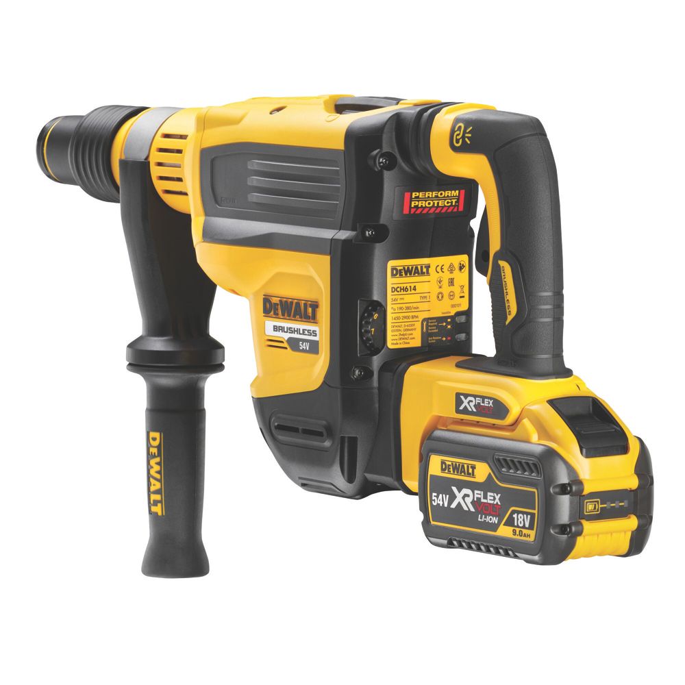 DeWalt DCH614X2 GB 6.8kg 54V 2 x 9.0Ah Li Ion XR FlexVolt Brushless Cordless SDS Max Rotary Hammer Drill Screwfix