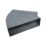 Manrose Rectangular Flat Channel 45° Horizontal Bend Grey 204mm
