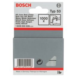 Bosch Heavy Duty Staples Bright 6mm x 11.4mm 1000 Pack